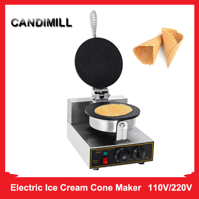 Waffle Cone Maker - CANDIMILL Commercial Electric Ice Cream Waffle