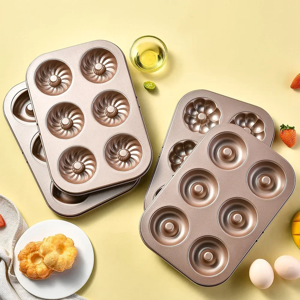 Donut Mold Silicone - 6 Holes Nonstick Cake Donuts Baking