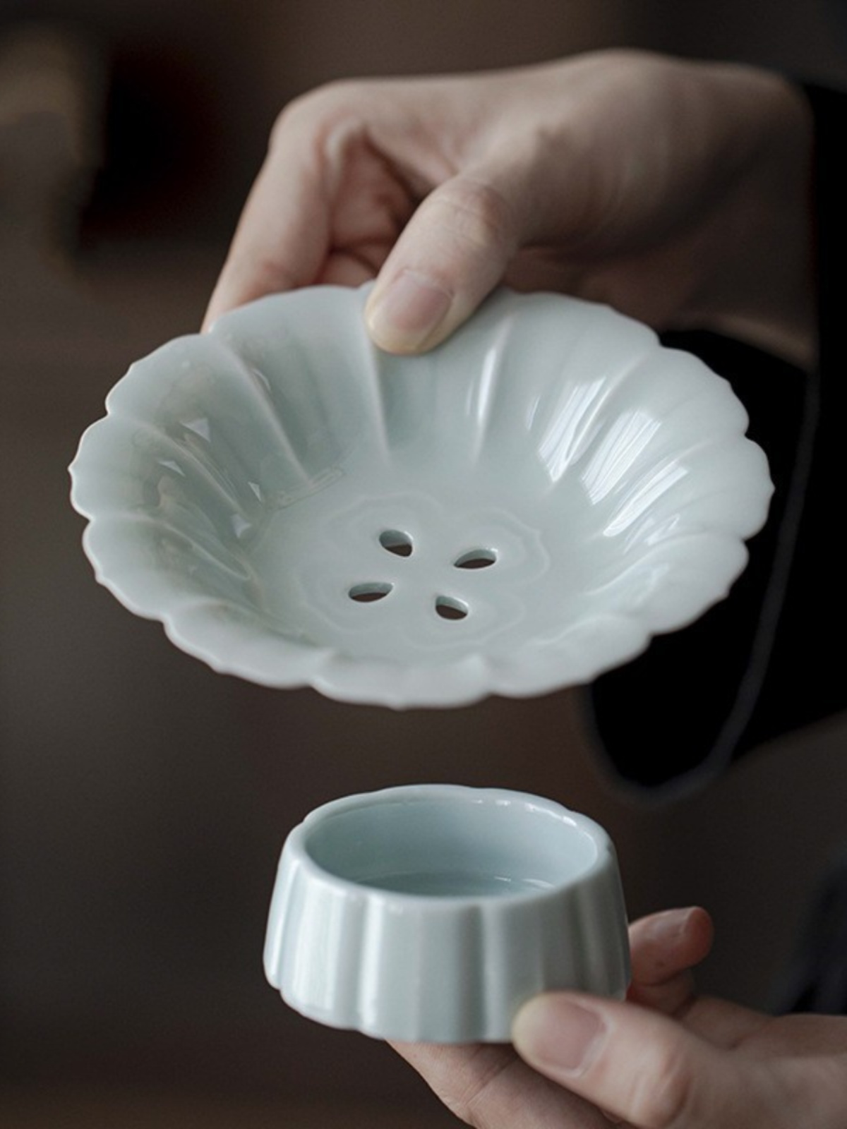 Chinese Style Ceramic Lotus Pe – Dim Sum Basket Bewertung und Preis