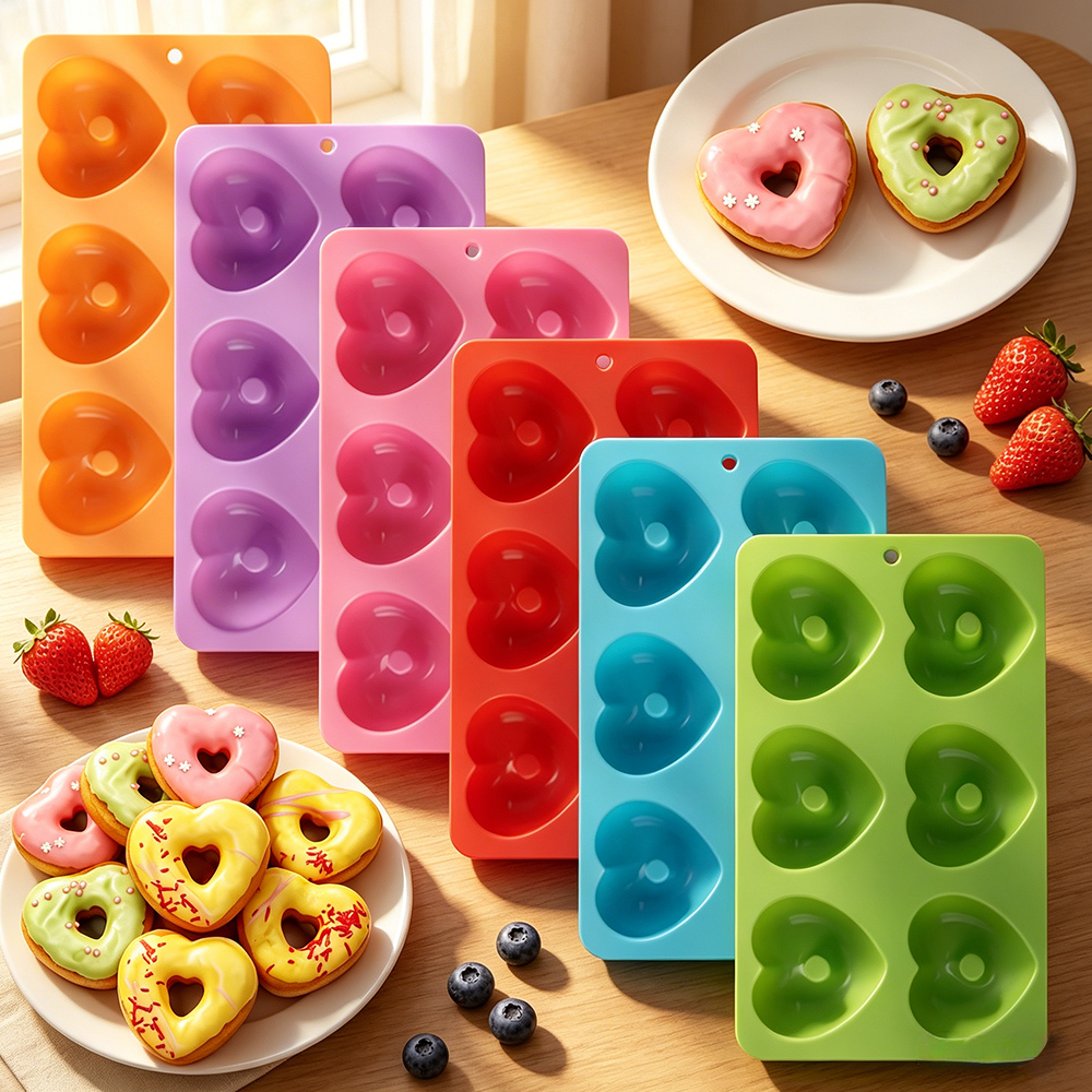 6 Cavity Heart Shaped Donut Si – Donut Mold Silicone Bewertung und Preis