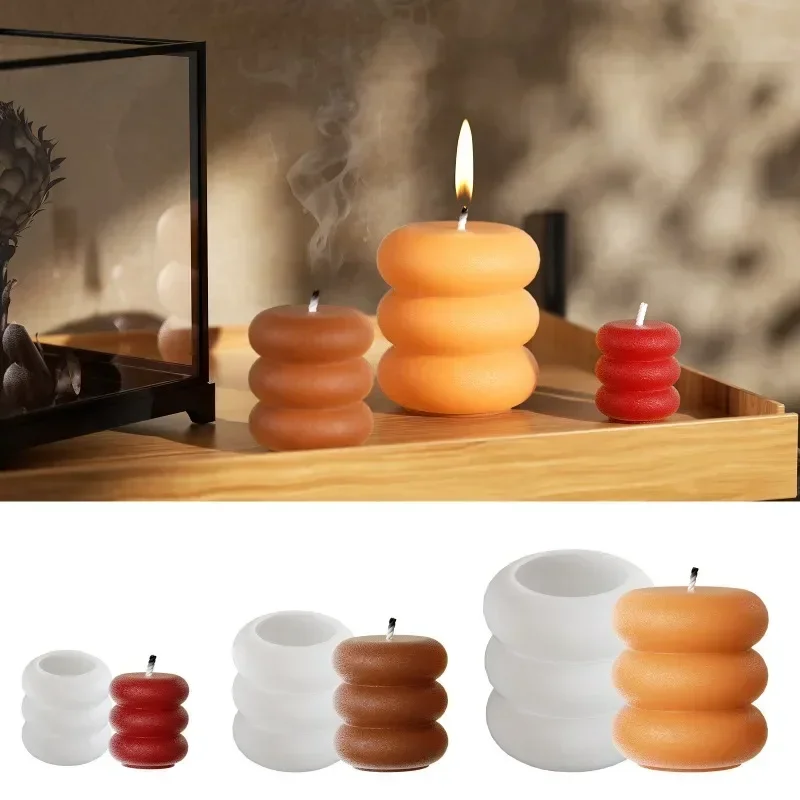 2pcs 3D Creative Stacked Circl – Donut Mold Silicone Bewertung und Preis