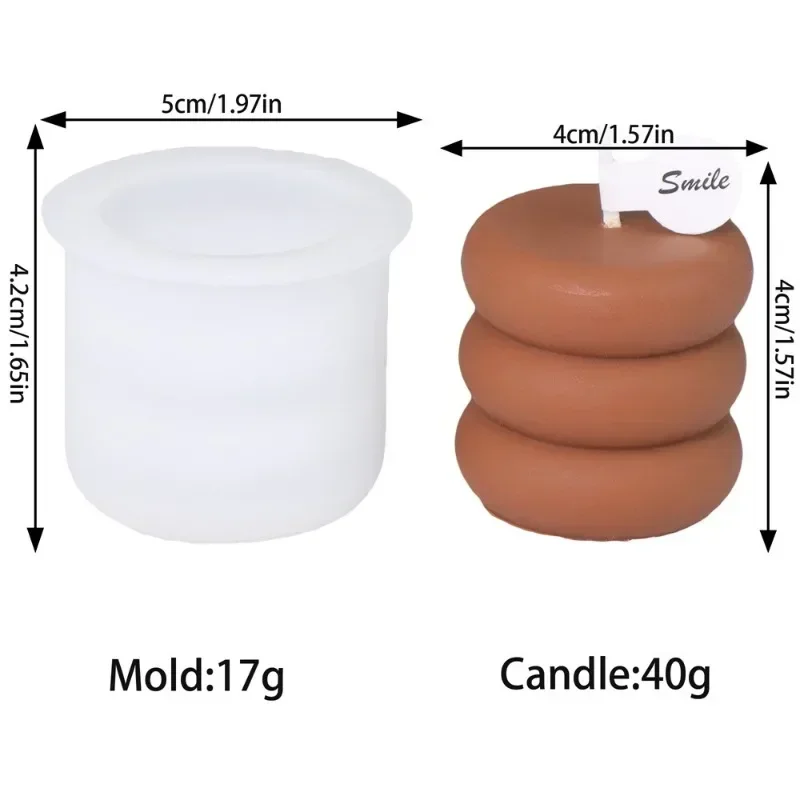 2pcs 3D Creative Stacked Circl – Donut Mold Silicone Bewertung und Preis