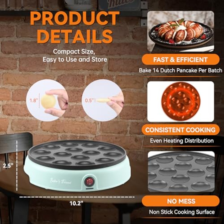 Mini Pancakes Maker Machine Du – Mini Pancake Griddle Bewertung und Preis